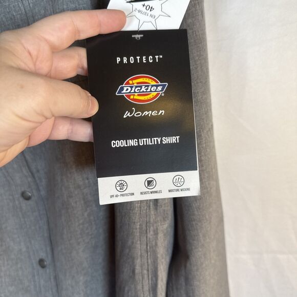 Dickies Women’s Long‑Sleeve Temp‑IQ® Cooling Utility Shirt, Gray Large NWT - Picture 11 of 16
